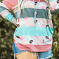 Plus Size Striped Slit Long Sleeve T-Shirt