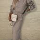 Turtleneck Dropped Shoulder Sweater and Midi Dress Sweater Set