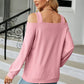 Cold Shoulder Square Neck Cutout Blouse