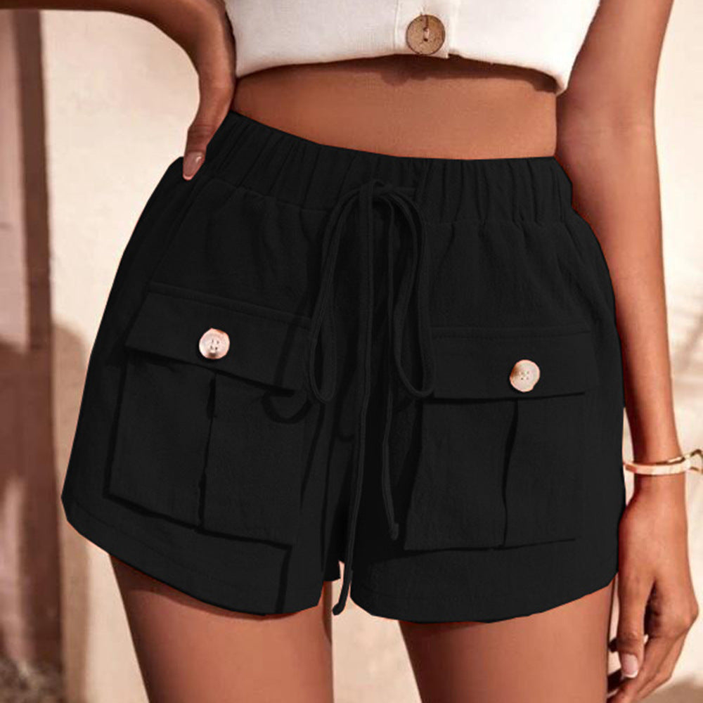 BellaAnne Tie Waist Cargo Shorts