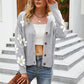 Flower Pattern Button Front Cardigan