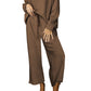 Full Size Dropped Shoulder Top and Pants Set