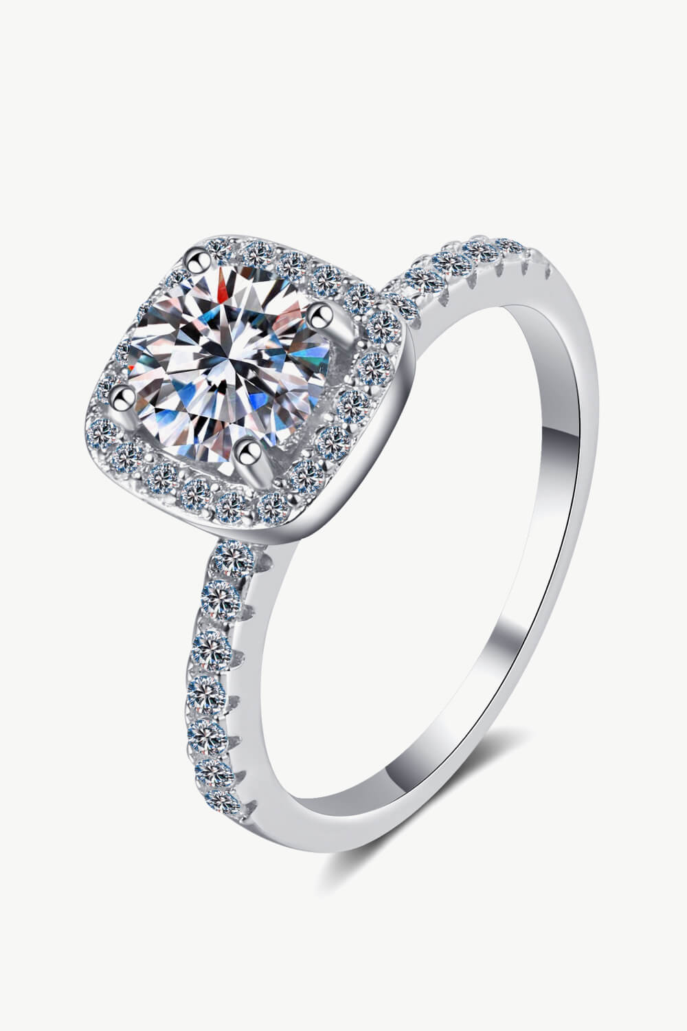 Ariel&Emaline Square Moissanite Ring