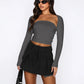 Beauteous Cutout Raglan Sleeve Bolero and Tube Top