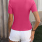 Round Neck Short Sleeve Knit Top