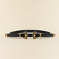 Jessica Anne Beauty Double Buckle PU Leather Belt