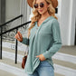 Full Size Long Sleeve Hooded Blouse
