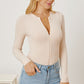 Adryane Jay Zip Up Long Sleeve Bodysuit