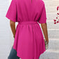 Tied Round Neck Half Sleeve Blouse