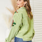 Sequin Raw Hem Jacket