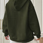 Full Size Textured Drawstring Drop Shoulder Hoodie