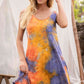 Tie-Dye Sleeveless Dress with Pockets