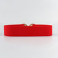 Women's Geometric Buckle Elastic Wide Belt