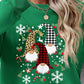 Christmas Winter Faceless Gnomes Graphic Drop Shoulder Sweatshirt