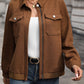 Textured Zip Up Collared Neck Jacket