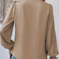 Surplice Neck Lantern Sleeve Blouse