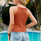 SO YOU Ribbed Trim Round Neck Sleeveless Knit Top
