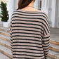 Round Neck Dropped Shoulder Knit Top