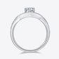 1 Carat Moissanite Teardrop 925 Sterling Silver Ring