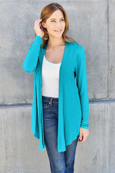 Basic Bae Full Size Open Front Long Sleeve Cover Up Cardigan