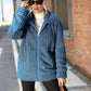 Zip-Up Collared Ribbed Jacket