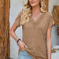 V-Neck Petal Sleeve T-Shirt