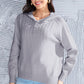 Cable Knit Long Sleeve Hooded Sweater