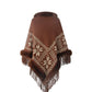 BeautifulMe Fringe Geometric Cape Sleeve Poncho