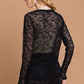 Culture Code Full Size Round Neck Mesh Perspective Top