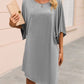 Round Neck Three-Quarter Sleeve Tee Dress