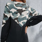 Camouflage Round Neck Long Sleeve Sweatshirt