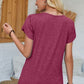 V-Neck Petal Sleeve T-Shirt