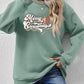 Christmas THEMED Letter Graphic Round Neck Sweatshirt