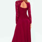 Full Size Lace High-Low V-Neck Dress