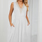 Pocketed V-Neck Wide Strap Dress