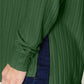 Basic Bae Full Size Ribbed Round Neck Slit T-Shirt