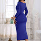 Amelia Ruched Boat Neck Midi Dress