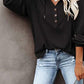 Full Size Buttoned Drop Shoulder Hoodie
