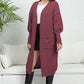 Open Front Dropped Shoulder Cardigan