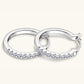 925 Sterling Silver Moissanite Huggie Earrings