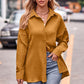 Full Size Slit Dropped Shoulder Longline Shirt