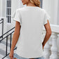 Notched Cap Sleeve T-Shirt