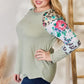 Hailey & Co Full Size Printed Round Neck Blouse
