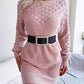 Women's Candida Openwork Boat Neck Sweater Dress