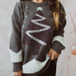Christmas Tree Graphic Dropped Shoulder Sweater