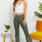 Women's Zenana Clementine Full Size High-Rise Bootcut Jeans in Olive