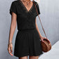 SavannahJayJumpers Lace Trim V-Neck Romper