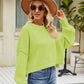 Chic Babe' Round Neck Dropped Shoulder Sweater 🦋