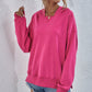 Malibu Dreams Dropped Shoulder Slit Hoodie