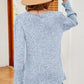Decorative Button Square Neck T-Shirt